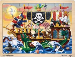 MED13800 - Puzzle en bois Aventure de Pirates - Contient : 48 Pièces