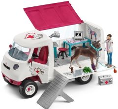 SHL42370 - Accessoires de l'univers des chevaux - Vétérinaire Mobile avec Poulain Hanovrien et accessoires