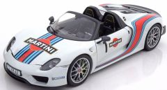 MNC110062440 - Voiture cabriolet sportive PORSCHE 918 Spyder 2013 aux couleurs Martini Weissach Package
