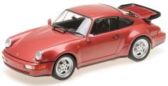 MNC155069102 - Voiture sportive PORSCHE 911 Turbo de 1990 de couleur rouge métallisée
