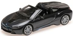 MNC410027030 - Voiture cabriolet sportif BMW i8 Roadster de 2018 de couleur gris noir métallisé