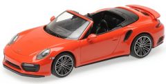 MNC410067181 - Voiture cabriolet sportif PORSCHE 911 Turbo S de 2016 de couleur orange sombre