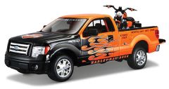 MST32182 - Voiture 4x4 pick up FORD F-150 STX et 1 Harley Davidson XL 1200N Nighster de 2007
