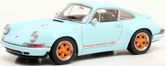 MTX41607-081 - Voiture sportive PORSCHE 911 Singer Design de 2014 couleur bleue jantes oranges