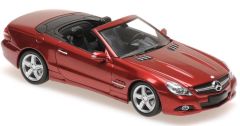 MXC940037530 - Voiture cabriolet MERCEDES SL Class de 2008 de couleur rouge métallisée