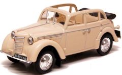 NAS110 - Voiture cabriolet Russe MOSKVITCH 400-420A couleur ivoire capote ouverte