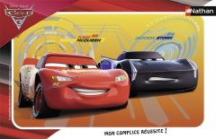 NAT86065 - Cadre puzzle de 15 Pièces du dessin animé - CARS 3 - Flash McQUEEN et Jackson STORM Dimensions : 29.5 x 19 cm