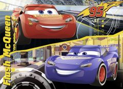 NAT86532 - Puzzle de 45 Pièces du dessin animé CARS III-  La Transformation de Flash McQueen Dimensions : 36 x 26 cm