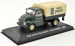 NET0022 - Véhucule utilitaire porteur bâché FIAT 615 N Telonato de 1958 aux couleurs des huiles d'olives OLIO SASSO