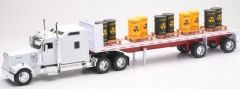 NEW10263B - Camion 6x4 KENWORTH W900 avec remorque 2 essieux et chargement inclus