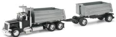 NEW10573 - Camion 6x4 PETERBILT 379 benne et remorque benne 2 essieux