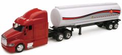 NEW15553C - Camion 6x4 PETERBILT Model 387 couleur rouge et citerne 2 essieux