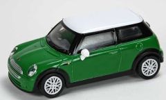 NEW19213K - Voiture berline MINI COOPER couleur verte avec toit blanc