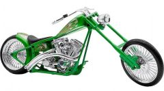 NEW43493B - Moto de couleur Verte - Chopper Custom