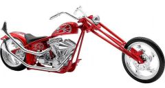 NEW43493C - Moto de couleur Rouge - Chopper Custom