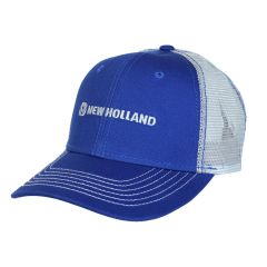 CASNH602 - Casquette en maille grise NEW HOLLAND de couleur bleue