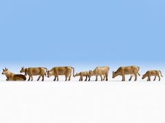 NOC15722 - Boites de 7 vaches marrons