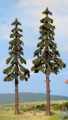 NOC21925 - Lot de 2 Sapins Rouge à haute tige -12,5 cm et 14 cm  de hauteur