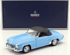 NOREV183400 - Voiture cabriolet de luxe MERCEDES 190 SL de 1955 couleur bleu
