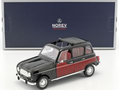 NOREV185242 - Voiture RENAULT 4L type La Parisiènne couleur noire damier rouge de 1964