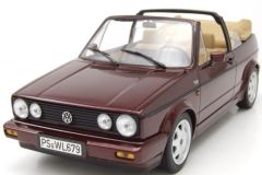 NOREV188403 - Voiture cabriolet VOLKSWAGEN Golf modèle Classic Line de 1992 couleur rouge métal