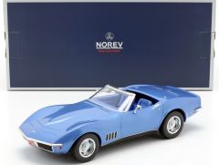 NOREV189035 - Voiture cabriolet sportif CHEVROLET Corvette de 1969 de couleur bleue
