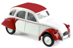 NOREV310514 - Voiture CITROEN 2CV Dolly de 1986 de couleur blanche et rouge