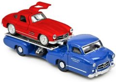 NOREV311002 - Porte voiture MERCEDES Renntransporter et MERCEDES 300 SL de 1955