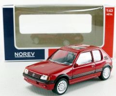 NOREV471713 - Voiture sportive PEUGEOT 205 GTI de 1986 couleur rouge