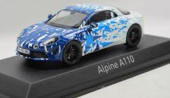 NOREV517863 - Voiture sportive ALPINE A110 de 2017 Test Version couleur blanche et bleue