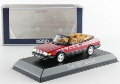 NOREV810042 - Voiture cabriolet SAAB 900 Turbo 16 de 1992 couleur rouge