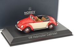 NOREV840022 - Voiture cabriolet VOLKSWAGEN Beatle de 1949 de couleur rouge et beige