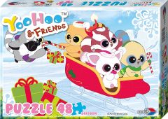 NORI606031130 - Puzzle du dessin animé YooHoo et ses amis- à la neige 48 Pièces - Dimensions : 24 x 18 cm