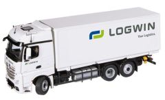 NZG8451/01 - Camion porteur 6x2 MERCEDES ACTROS FH25 avec caisse déposable aux couleurs Logwin