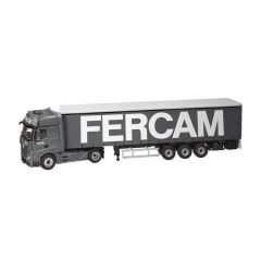 NZG8622/04 - Camion 4x2 MERCEDES BENZ Actros FH25 et semi 3 essieux bachée FERCAM