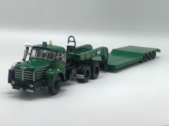 ODE091 - Camion avec porte engins vert DESSIRIER & ZUCCONI - BERLIET TBO 6x4