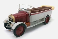 PER320 - Voiture de couleur grise et bordeaux – BERLIET Type 1 route des Alpes 1921