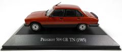 MAGARGAQV10 - Voiture berline 4 portes PEUGEOT 504 GR TN de 1985 de couleur orange métallisé vendue en blister