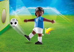 PLAY4737 - Joueur de foot N°9 de l'équipe de France B avec accessoires PLAYMOBIL - Contient : 6 Pièces