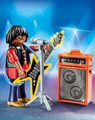 PLAY4784 - Chanteur de rock avec sa guitare et accessoires PLAYMOBIL - 10 Pièces