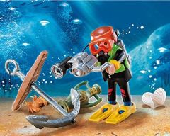 PLAY4786 - Plongeur PLAYMOBIL avec appareil photo et accessoires - Contient : 18 Pièces