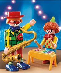PLAY4787 - Clowns Musiciens PLAYMOBIL avec instruments - Contient : 13 Pièces