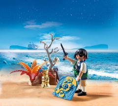 PLAY4945 - Chasse au Trésor avec pirates et accessoires PLAYMOBIL Contient : 14 Pièces