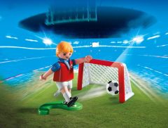 PLAY4947 - Footballeur avec But et ballon PLAYMOBIL - Contient : 6 Pièces