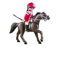 PLAY5112 - Pur-sang arabe avec jockey et accessoires PLAYMOBIL - Contient : 10 Pièces