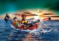 PLAY5137 - Pirates avec leurs barque, requin marteau et accessoires - Contient : 25 Pièces