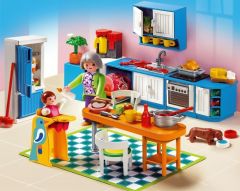 PLAY5329 - Cuisine PLAYMOBIL avec figurines et accessoires - Contient : 100 Pièces