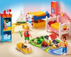 PLAY5333 - Chambre des enfants PLAYMOBIL avec lits , Jouets , animaux et rangement - Contient : 42 Pièces