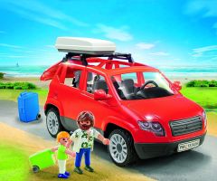 PLAY5436 - Voiture famillial avec coffre de toit et personnages - Contient : 37 Pièces