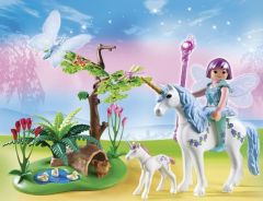 PLAY5450 - Fée Aquarella avec licornes , animaux et accessoires PLAYMOBIL - Contient : 43 Pièces